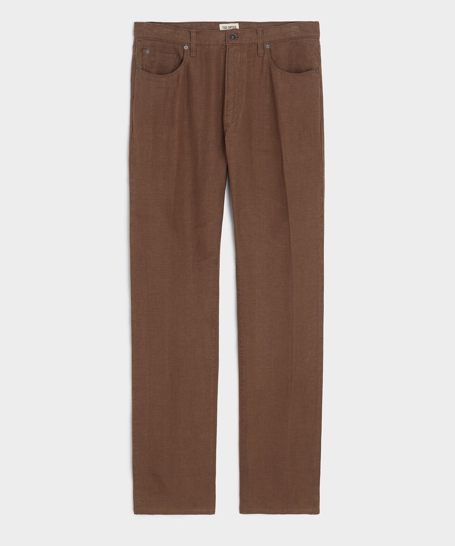 Vintage Straight Fit 5-Pocket Linen Pant