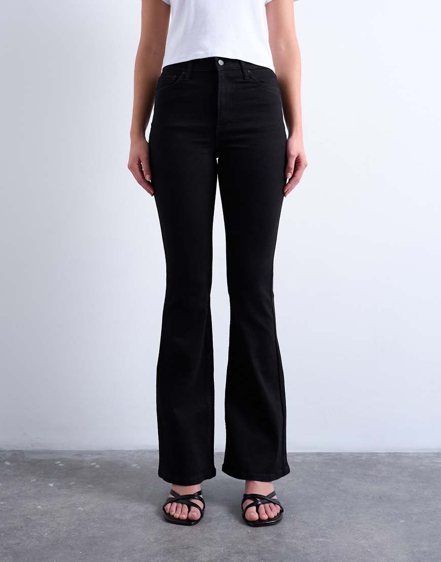 Jamie flare high rise jean in black