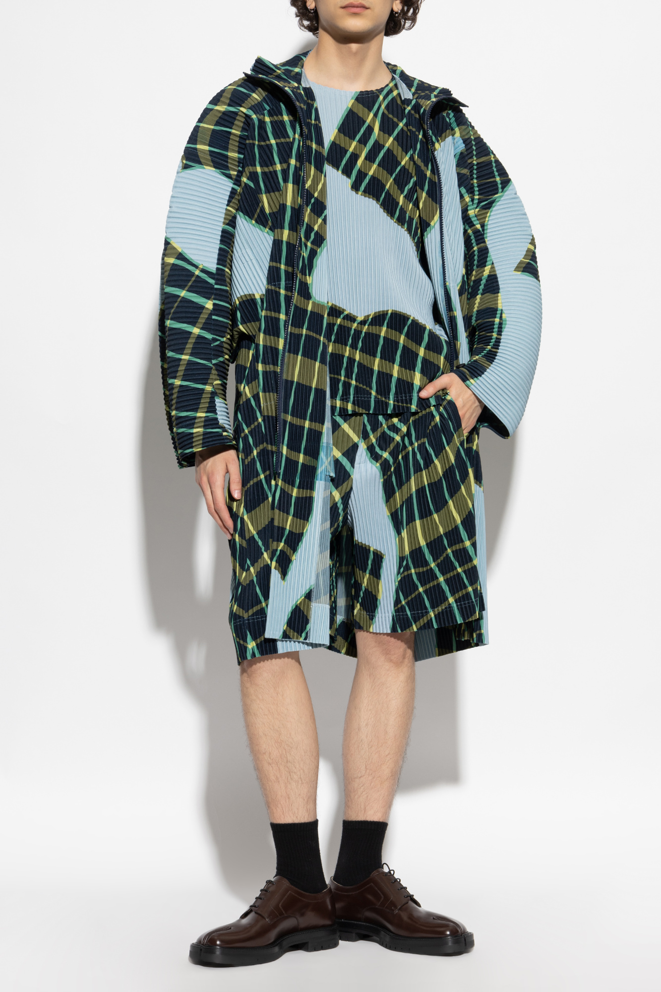 Homme Plissé Issey Miyake Pleated Shorts, Men's, Multicolour