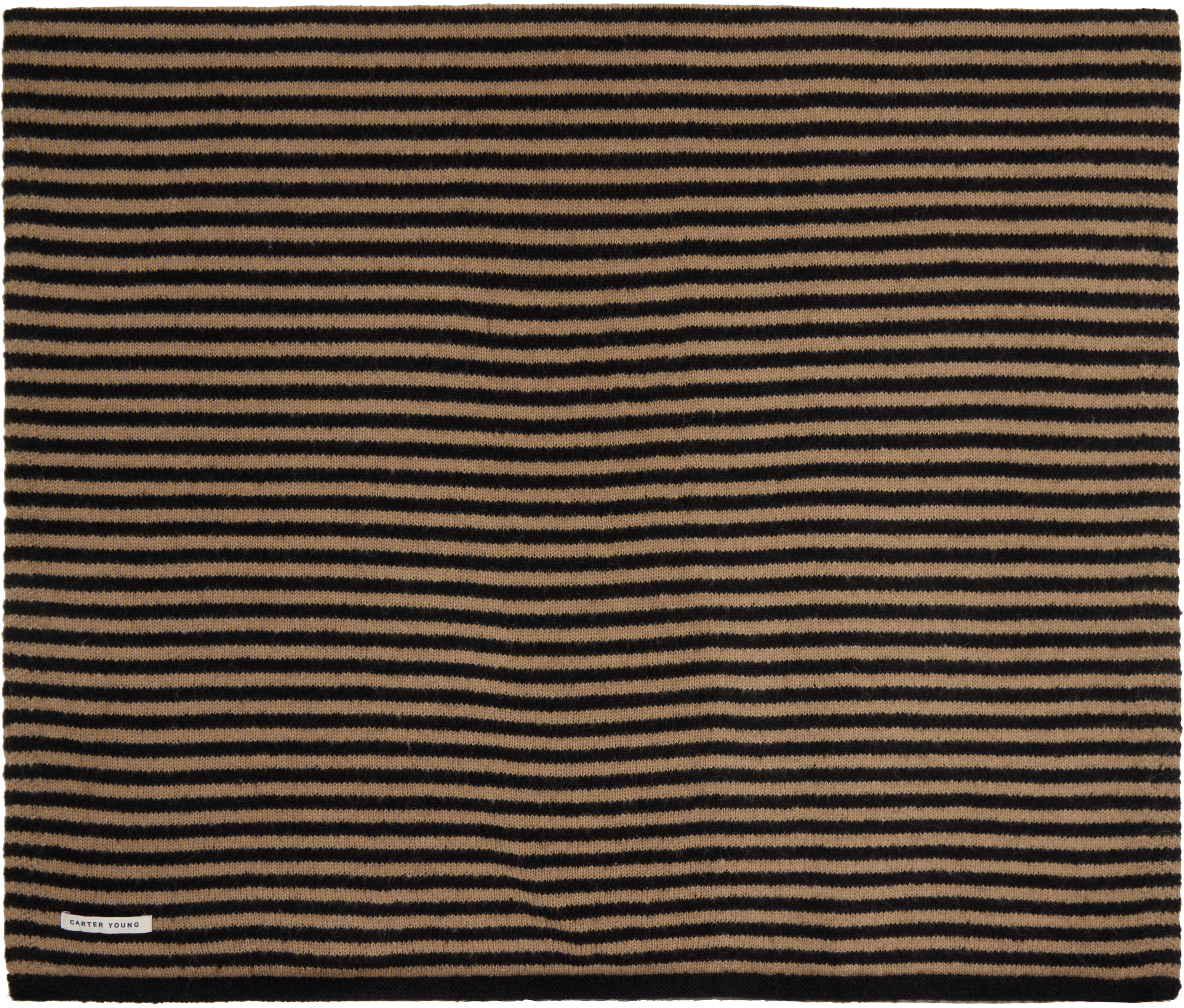 Black & Beige Wool Leigh Scarf