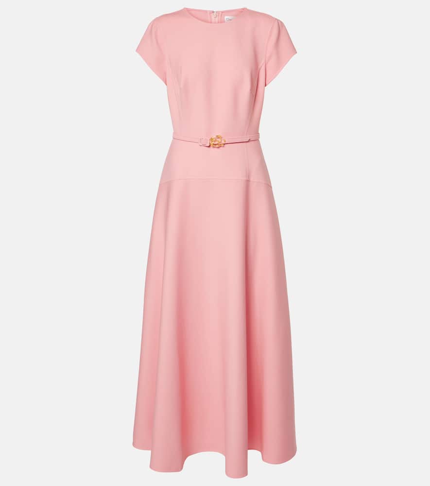 Wool-blend midi dress