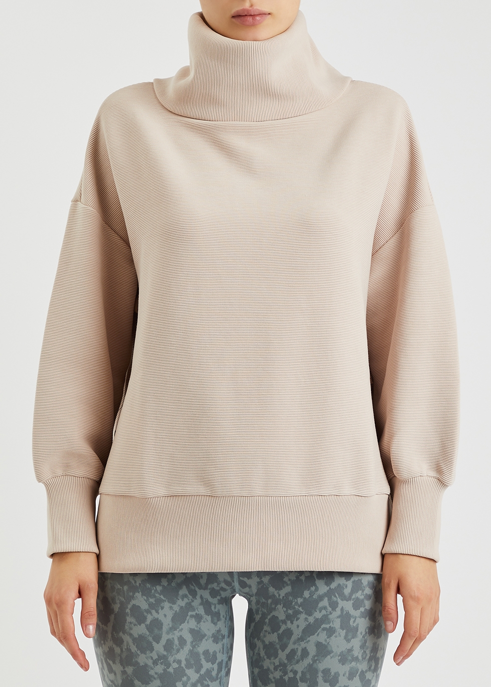 Milton roll-neck ribbed jersey sweatshirt