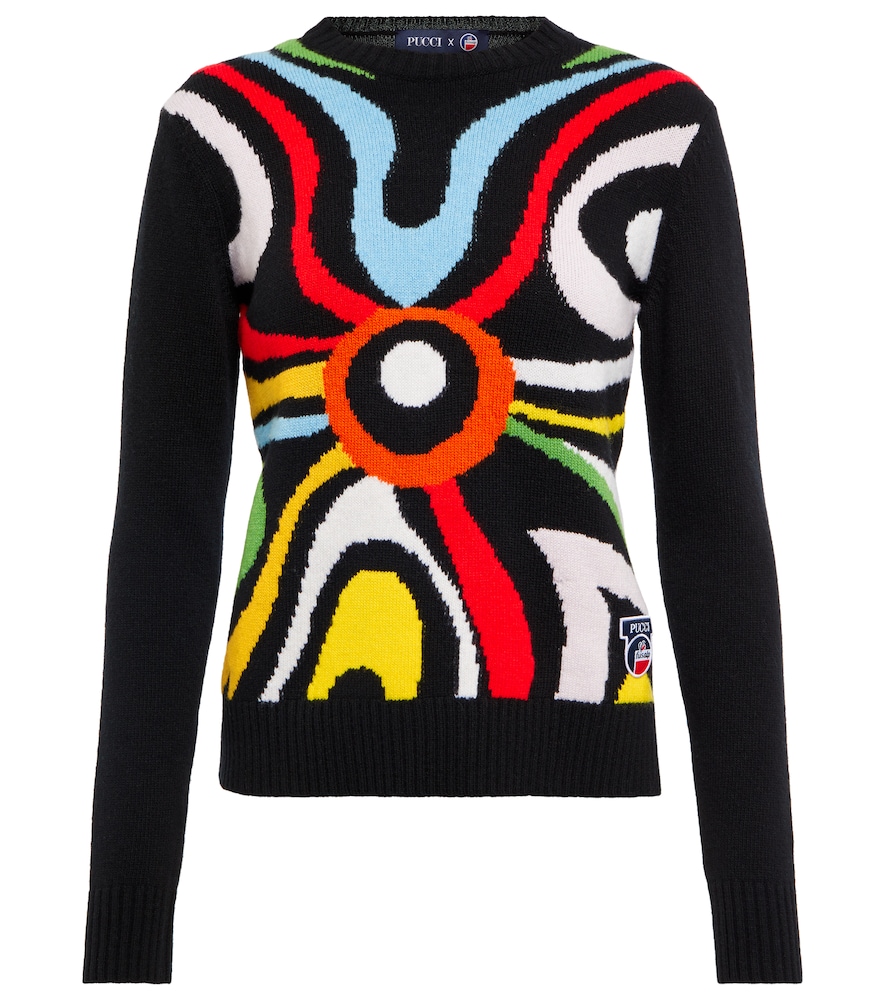 X Fusalp intarsia wool sweater