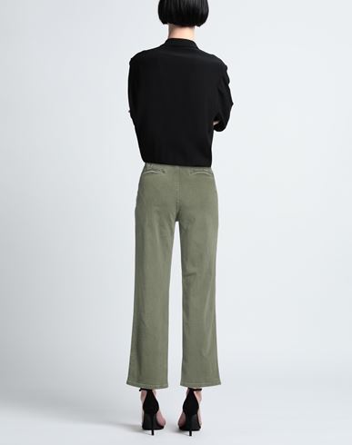 Woman Jeans Military green Size 25 Cotton, Elastane