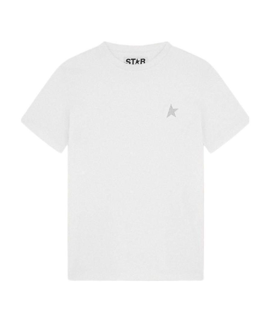 White Star Collection T-shirt with star in silver glitter on the front