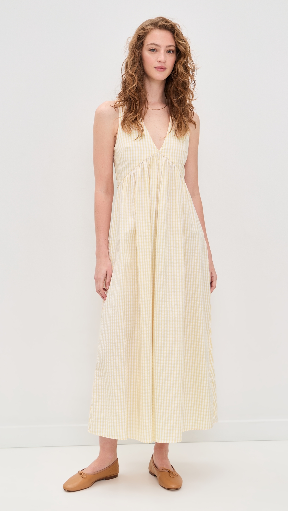 Lune Midi Dress Butter Textured Gingham