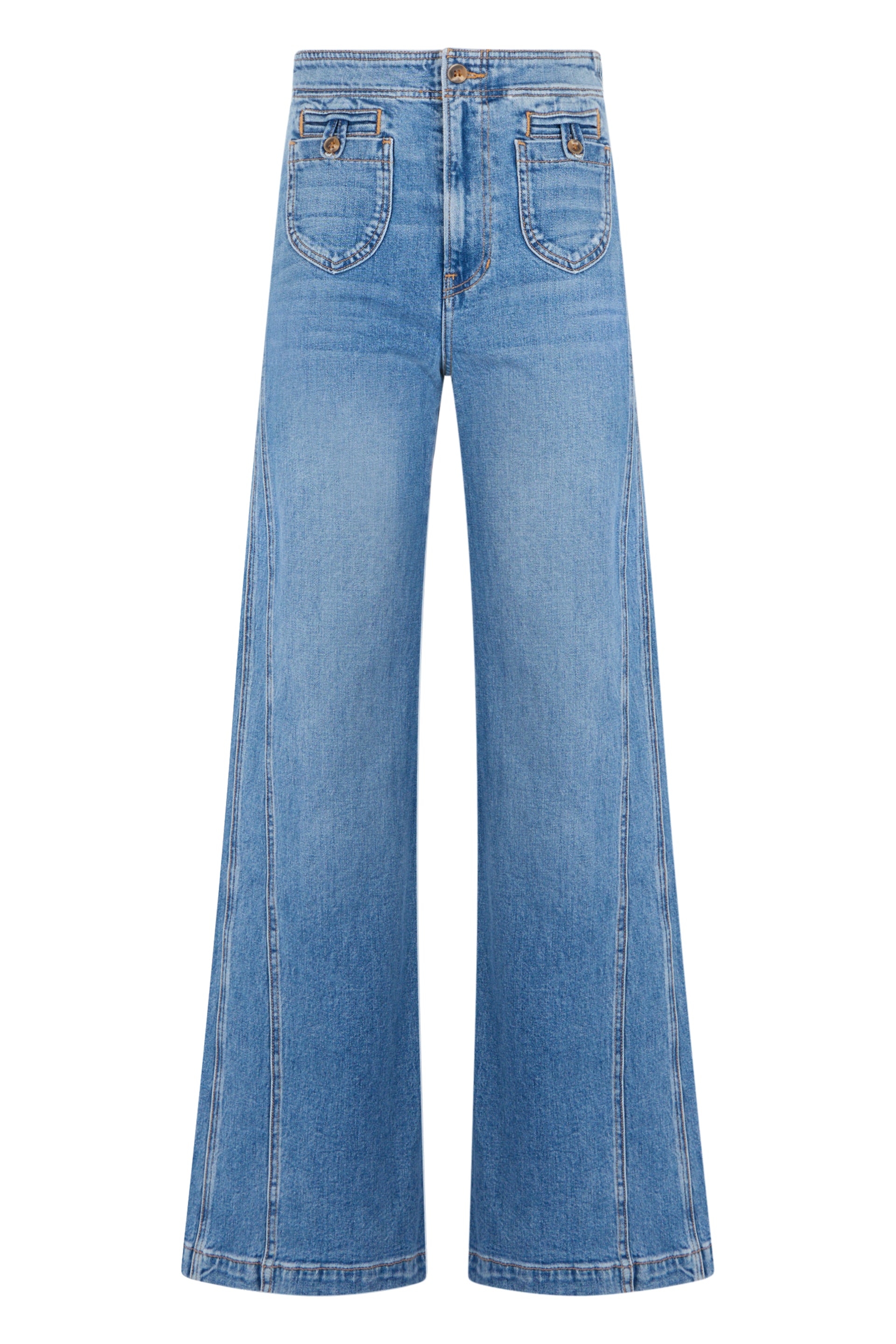 High-Waist Flared Jeans