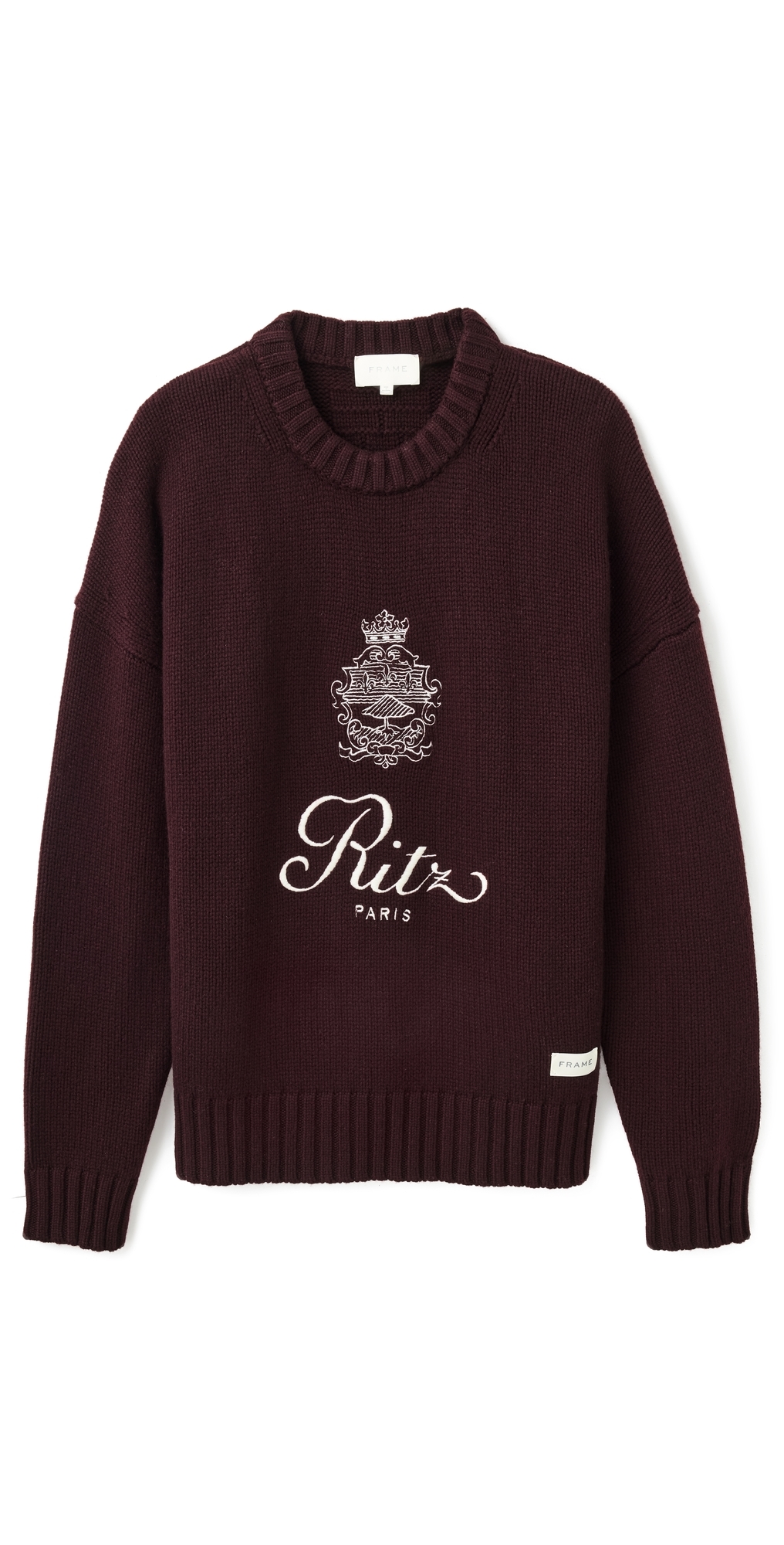 Ritz Paris Unisex Cashmere Sweater Bordeaux