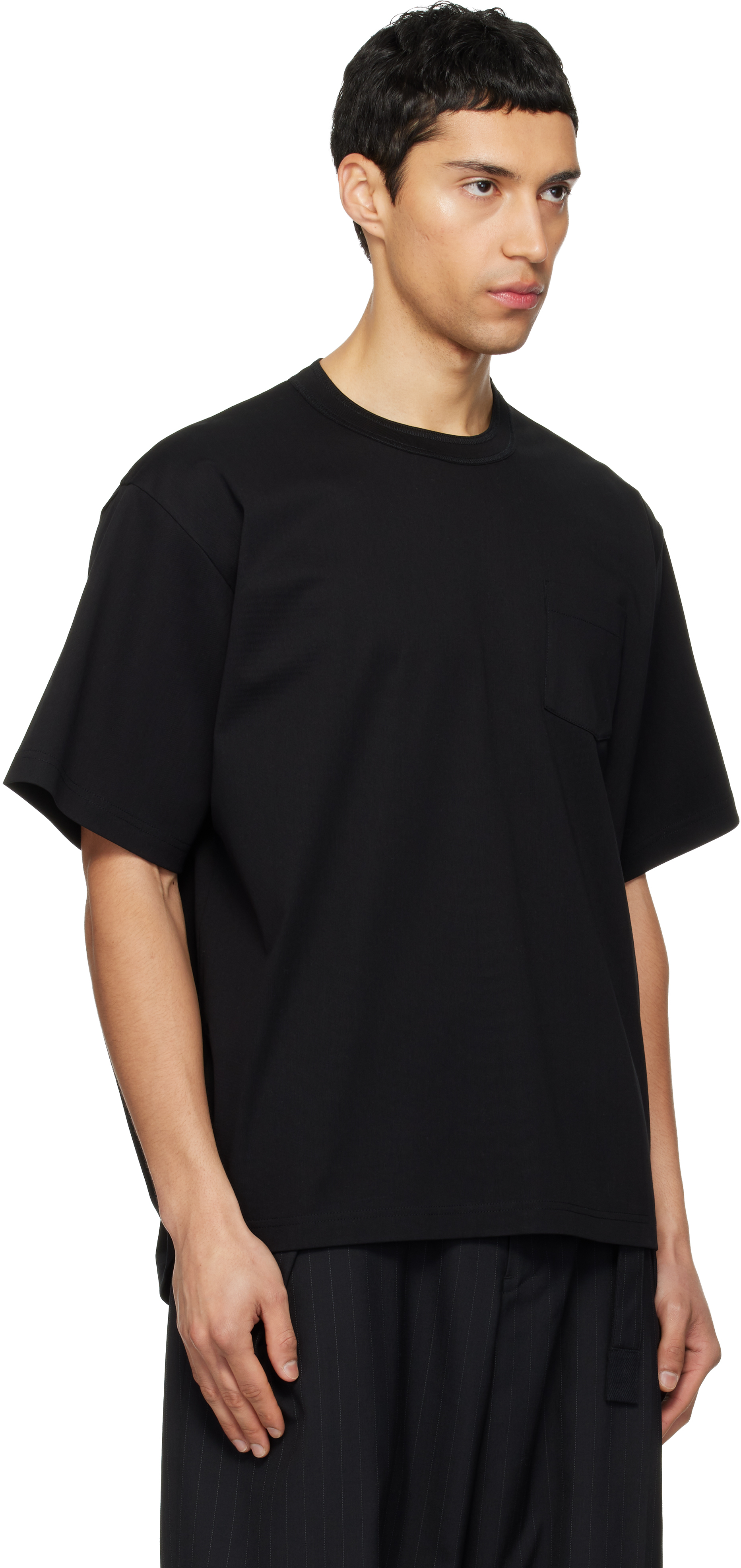 Black Cotton Jersey T-shirt