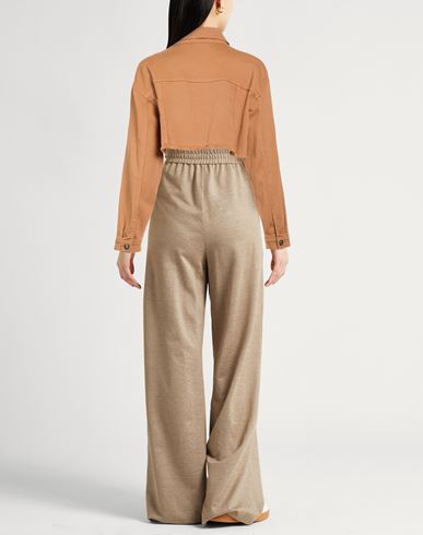Woman Denim outerwear Camel Size 26 Cotton, Elastane