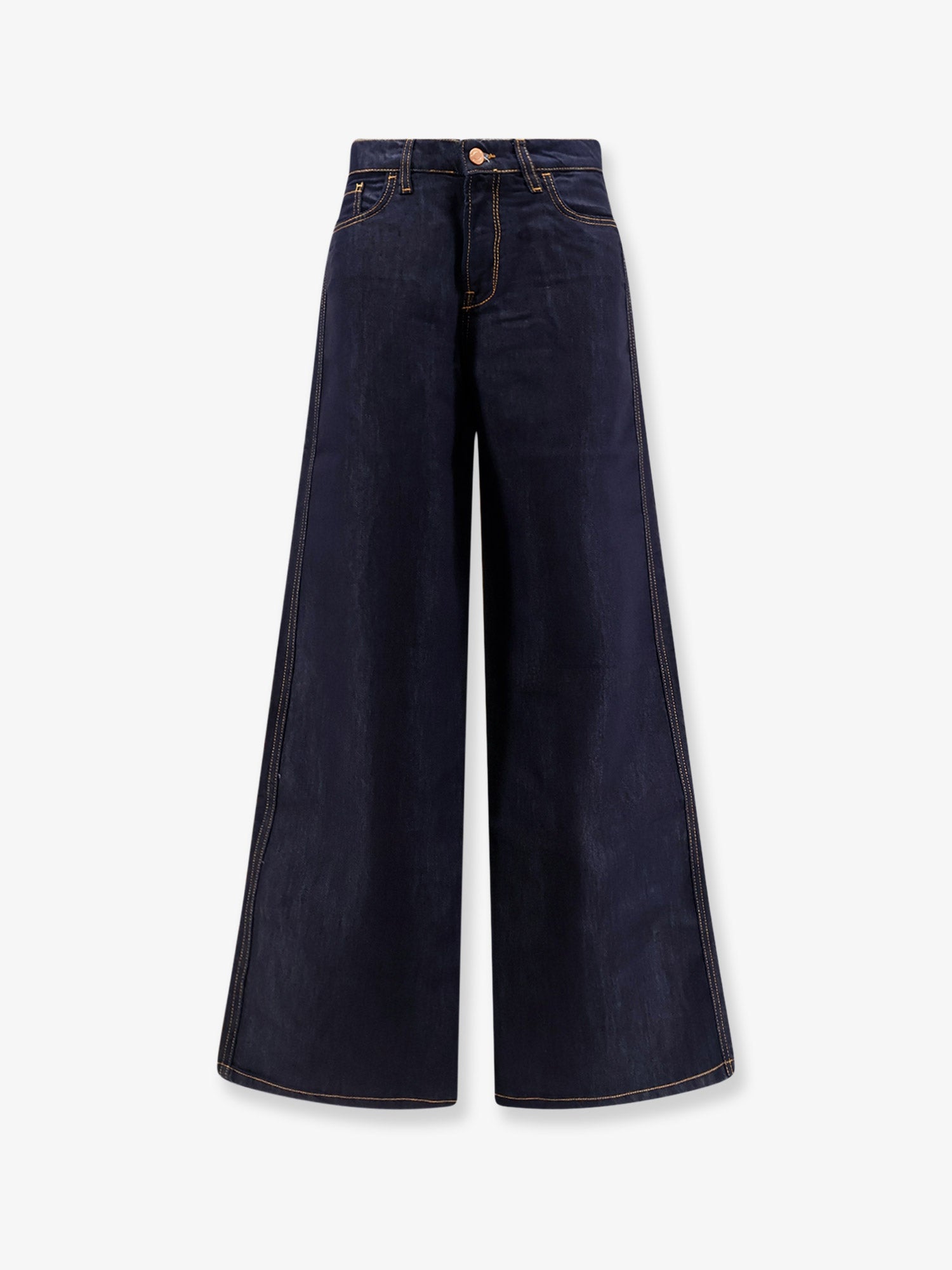 Silk-Lyocell Blend Jeans — Blue