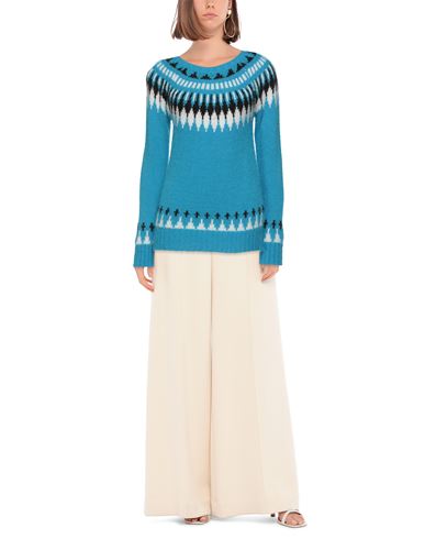 Woman Sweater Azure Size M Acrylic, Polyamide, Alpaca wool