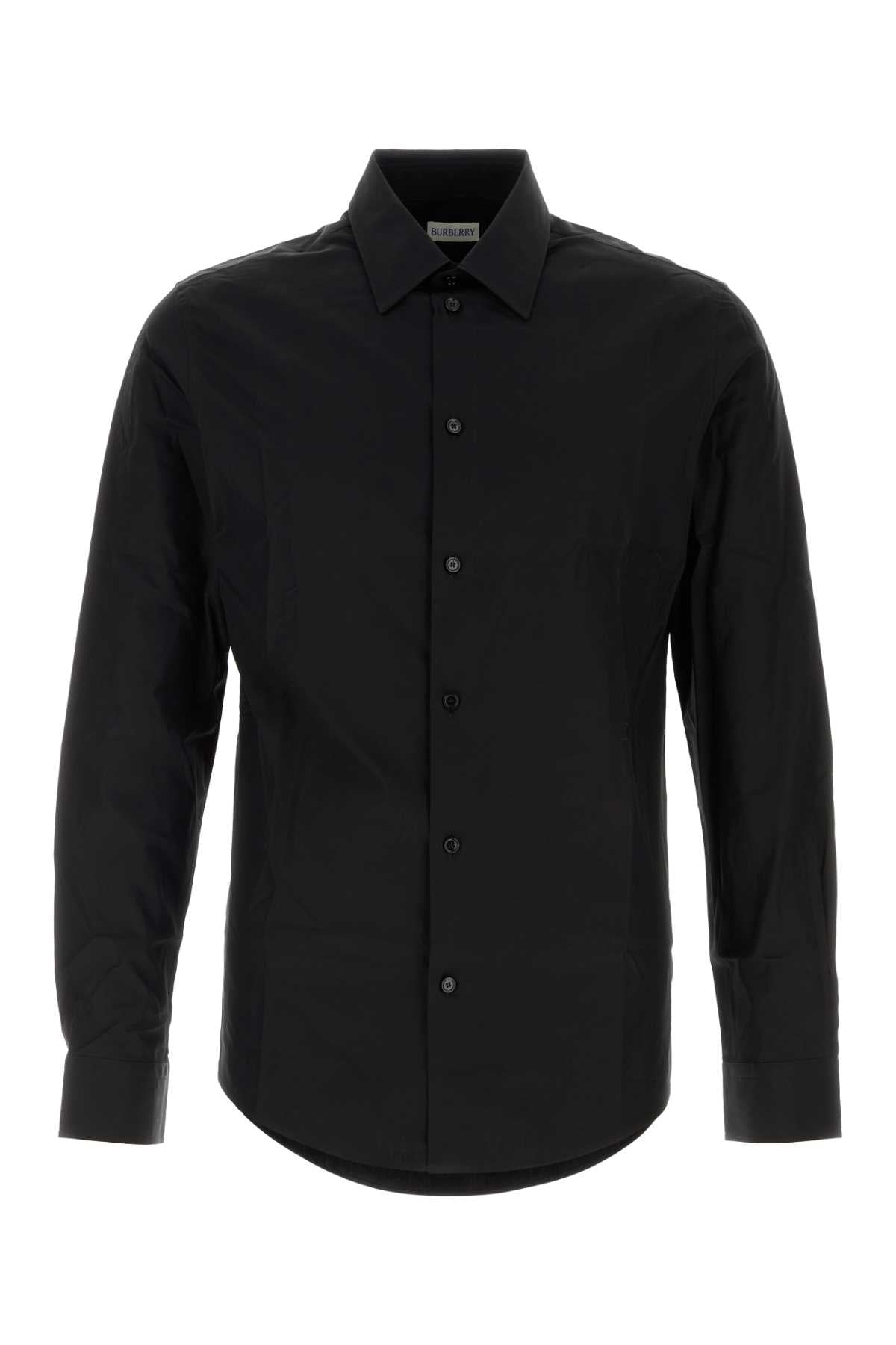 Poplin Cotton Shirt — Black
