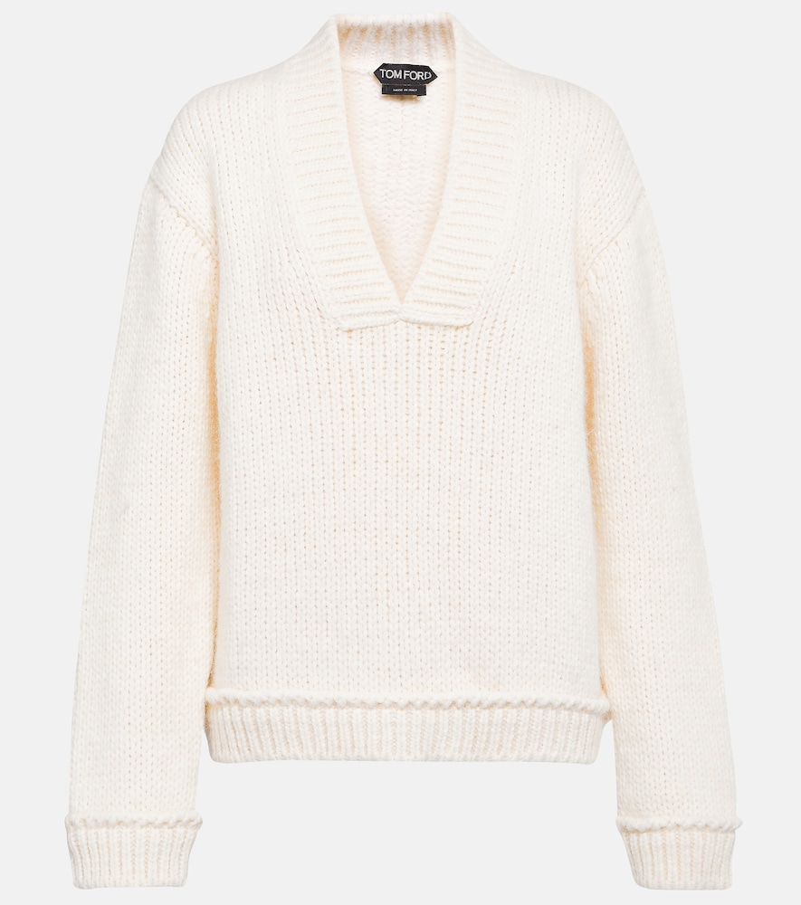 Alpaca and wool-blend sweater