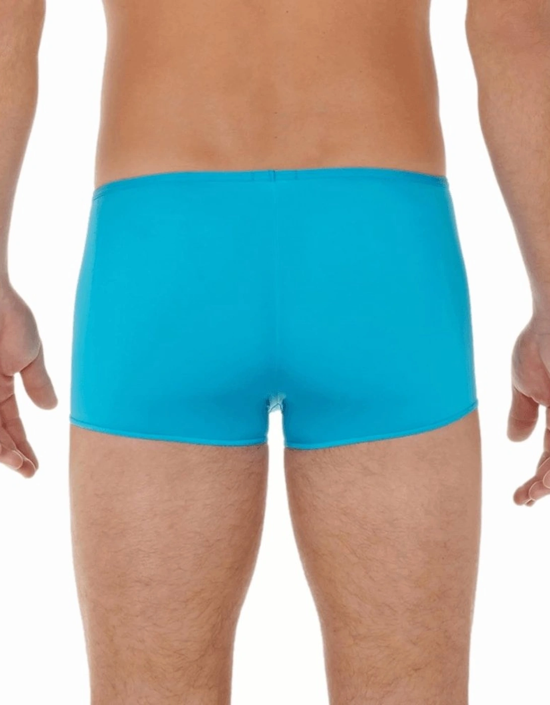 Hom Men's Plumes Boxer Trunk, Turquoise - Blue