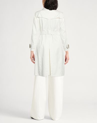 Rain Collection Woman Overcoat & Trench Coat White Size 10 Cotton, Polyester
