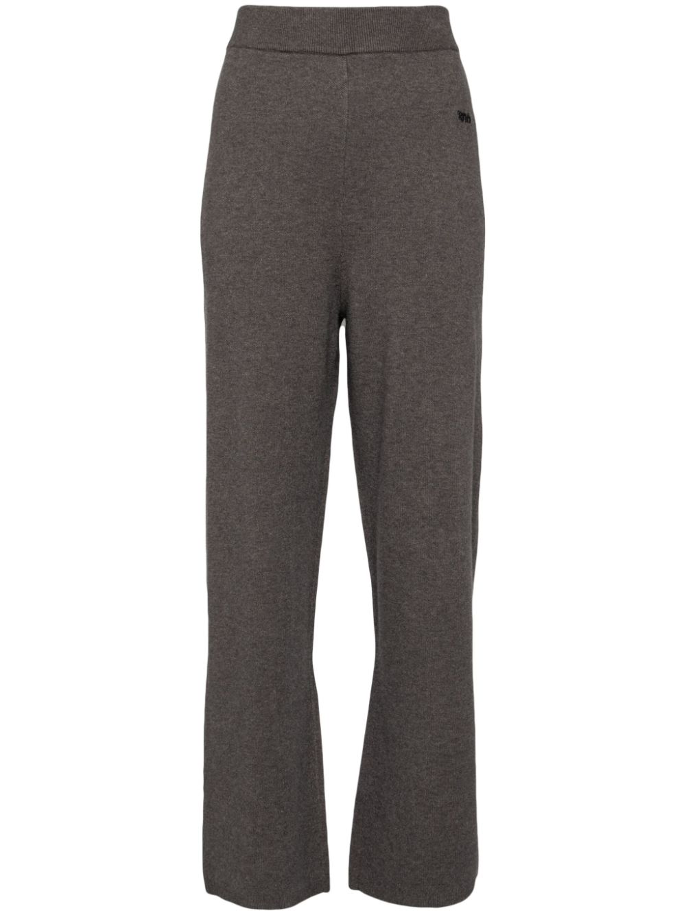 Knitted straight trousers - Grey