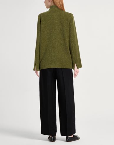 Icons Woman Coat Military green Size 4 Wool, Polyamide, Polyester