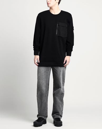 Man Sweatshirt Black Size XL Cotton