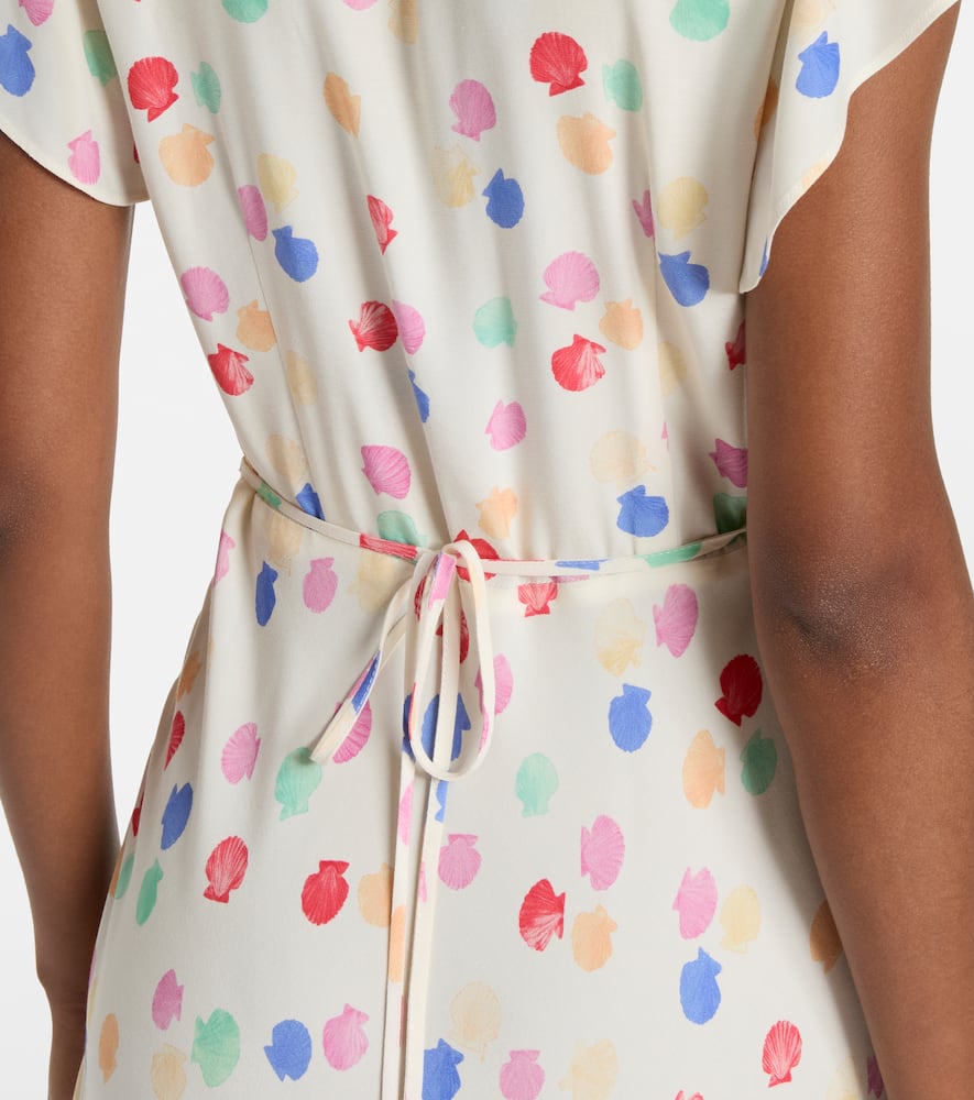 Meena polka-dot tiered maxi dress