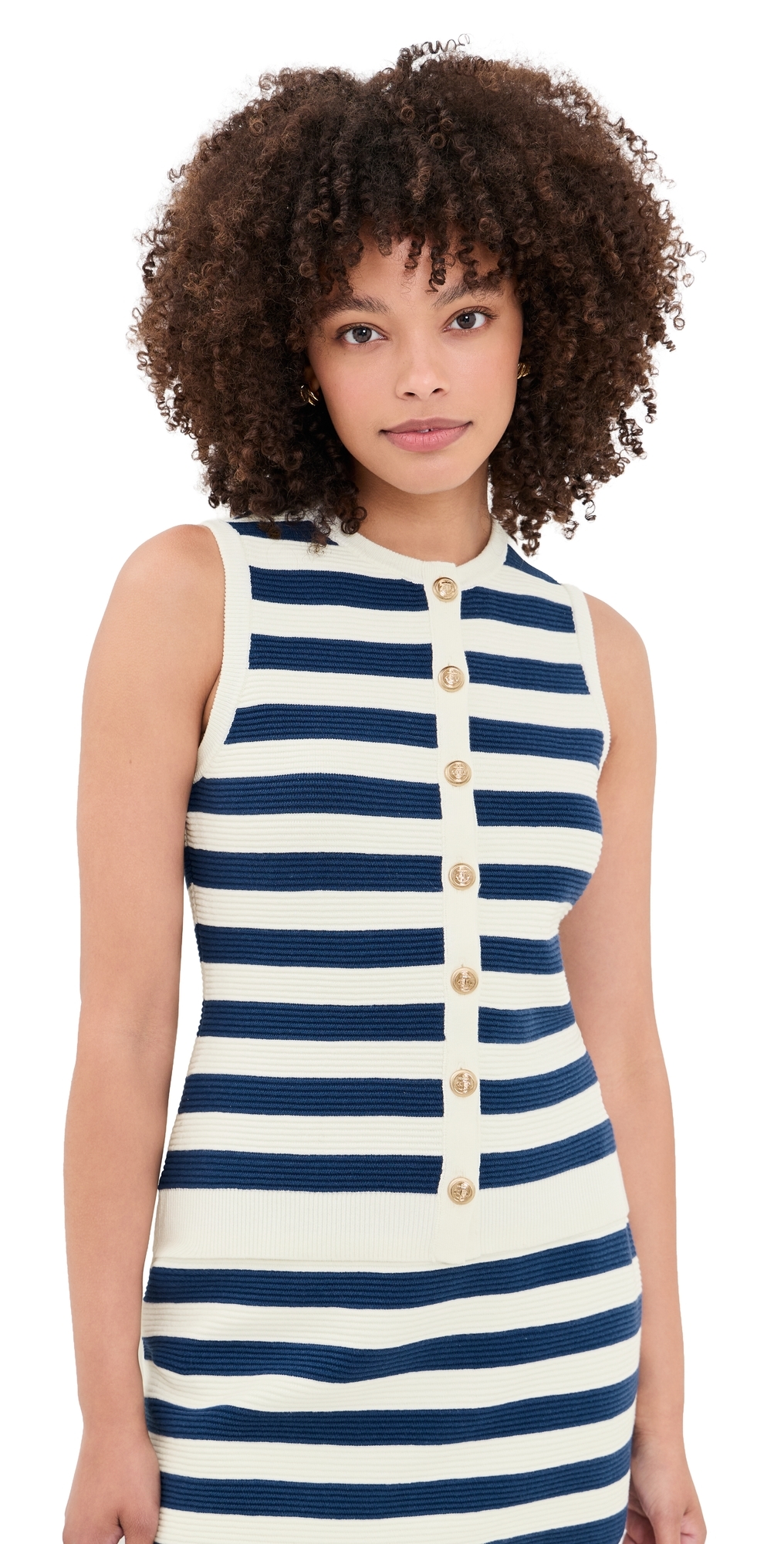 Devin Tank Navy Stripe Delight Knit