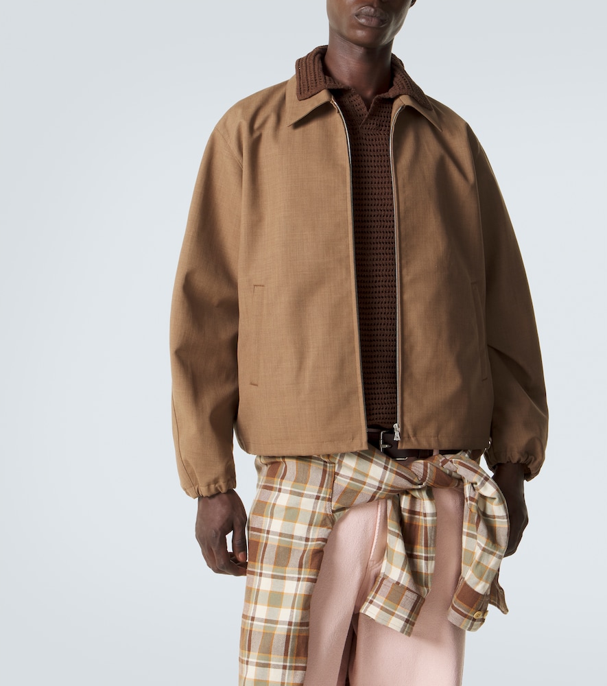 Wool blouson jacket