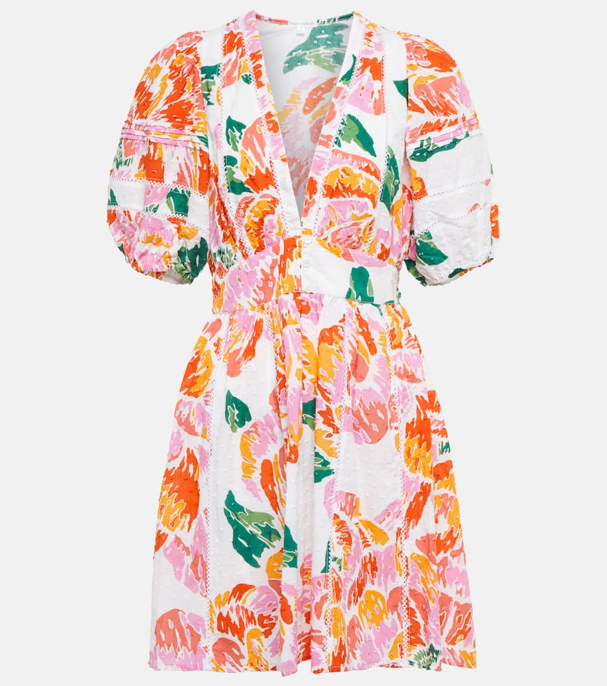Reina printed cotton minidress