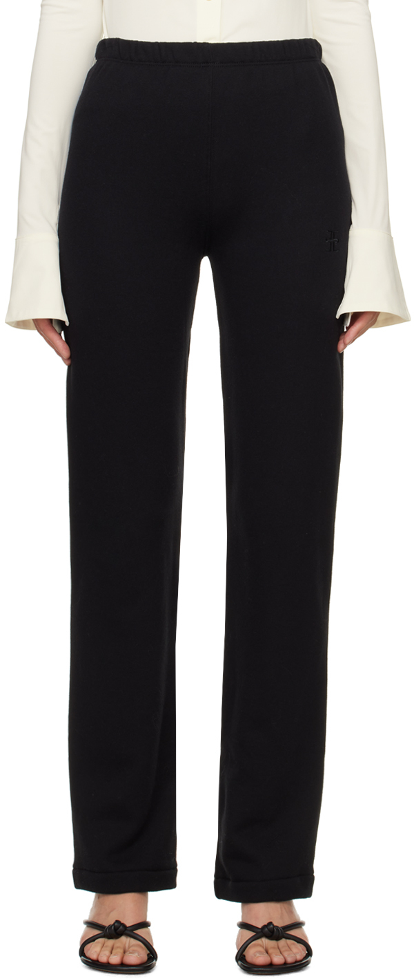 ÉTERNE Black Wide-Leg Lounge Pants