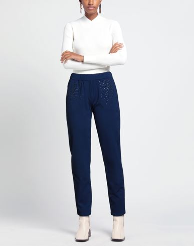 Woman Pants Bright blue Size M Viscose, Polyamide, Elastane