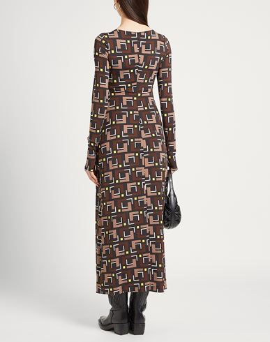 Malìparmi Woman Maxi dress Chocolate brown Size 6 Viscose, Elastane