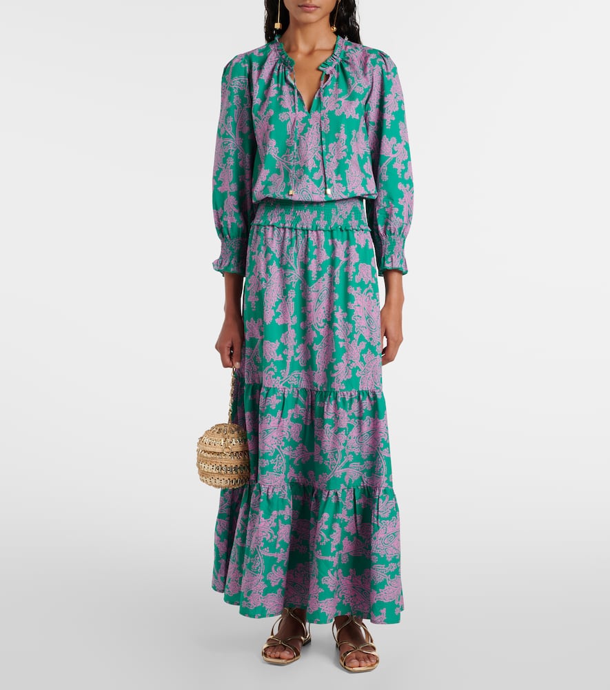 Santa Rosa paisley cotton-blend maxi dress