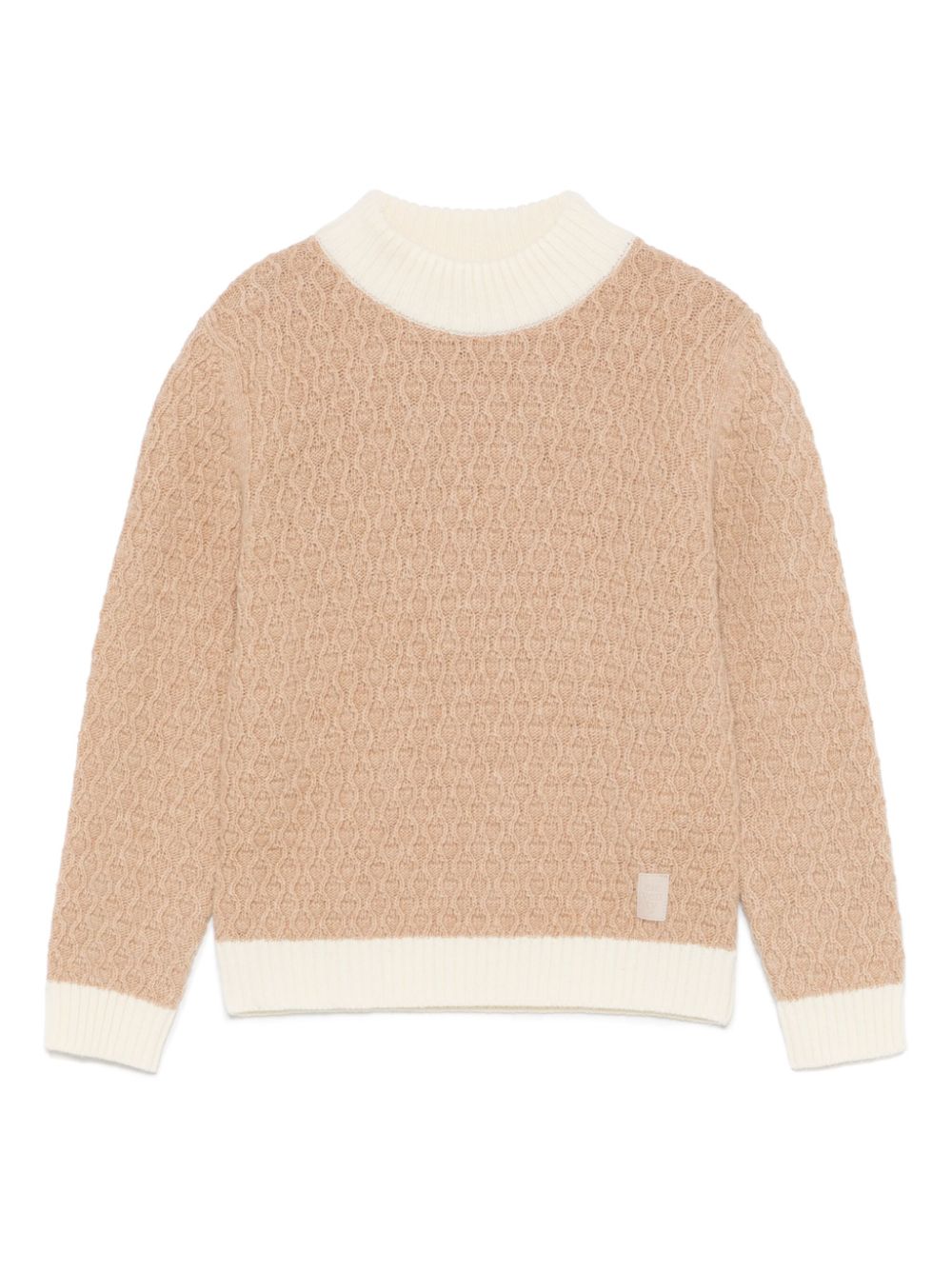 Logo-patch sweater - Brown