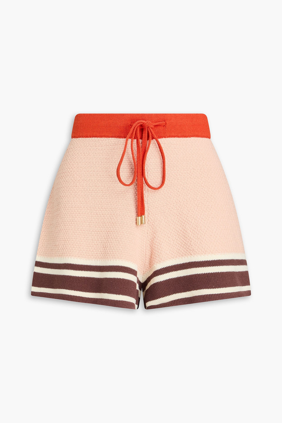 Striped cotton-blend shorts - Pink - 2