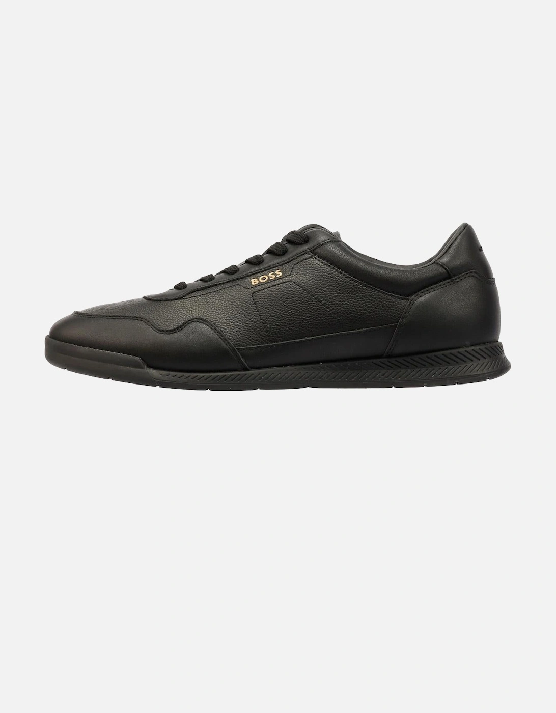 Men's Boss Titanium Leather Men's Black Trainers - Size: 10