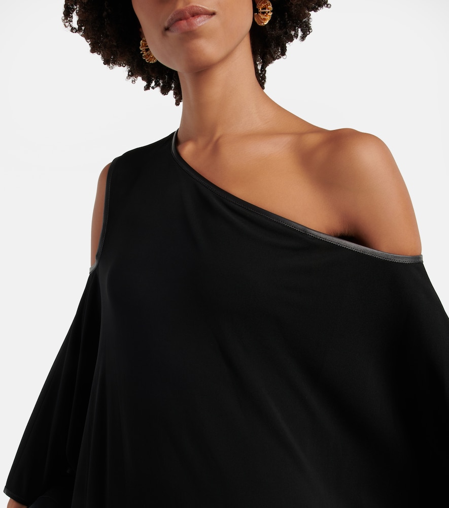 Draped crêpe jersey minidress