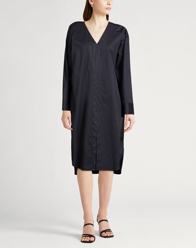 Easy Woman Midi dress Midnight blue Size 6 Cotton, Elastane