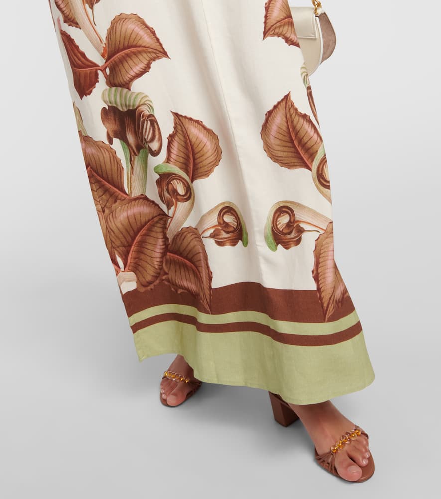 Arisaema printed maxi dress
