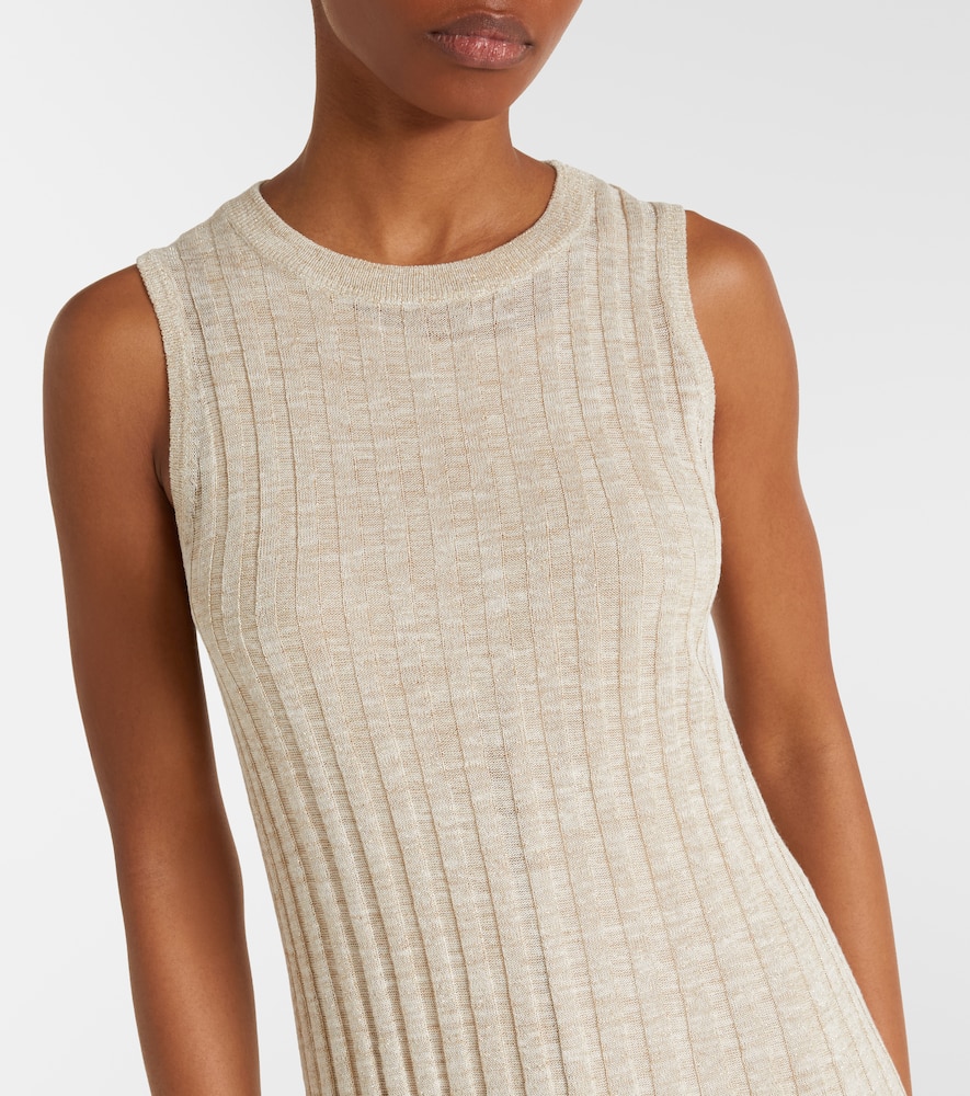 Ribbed-knit maxi dress