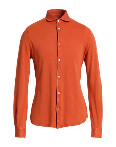 Man Shirt Rust Size 42 Cotton