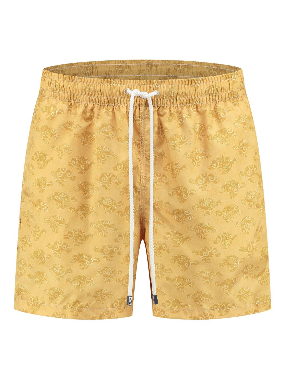 FEDELI Kids abstract-print swim shorts - Yellow