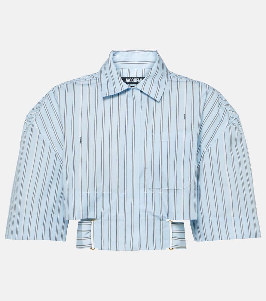 La Chemise Courte Bari striped cotton shirt