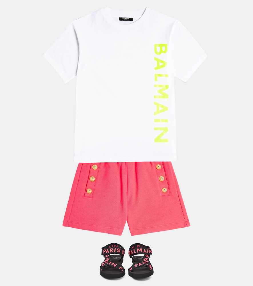 Balmain Kids Logo cotton jersey sweatshirt