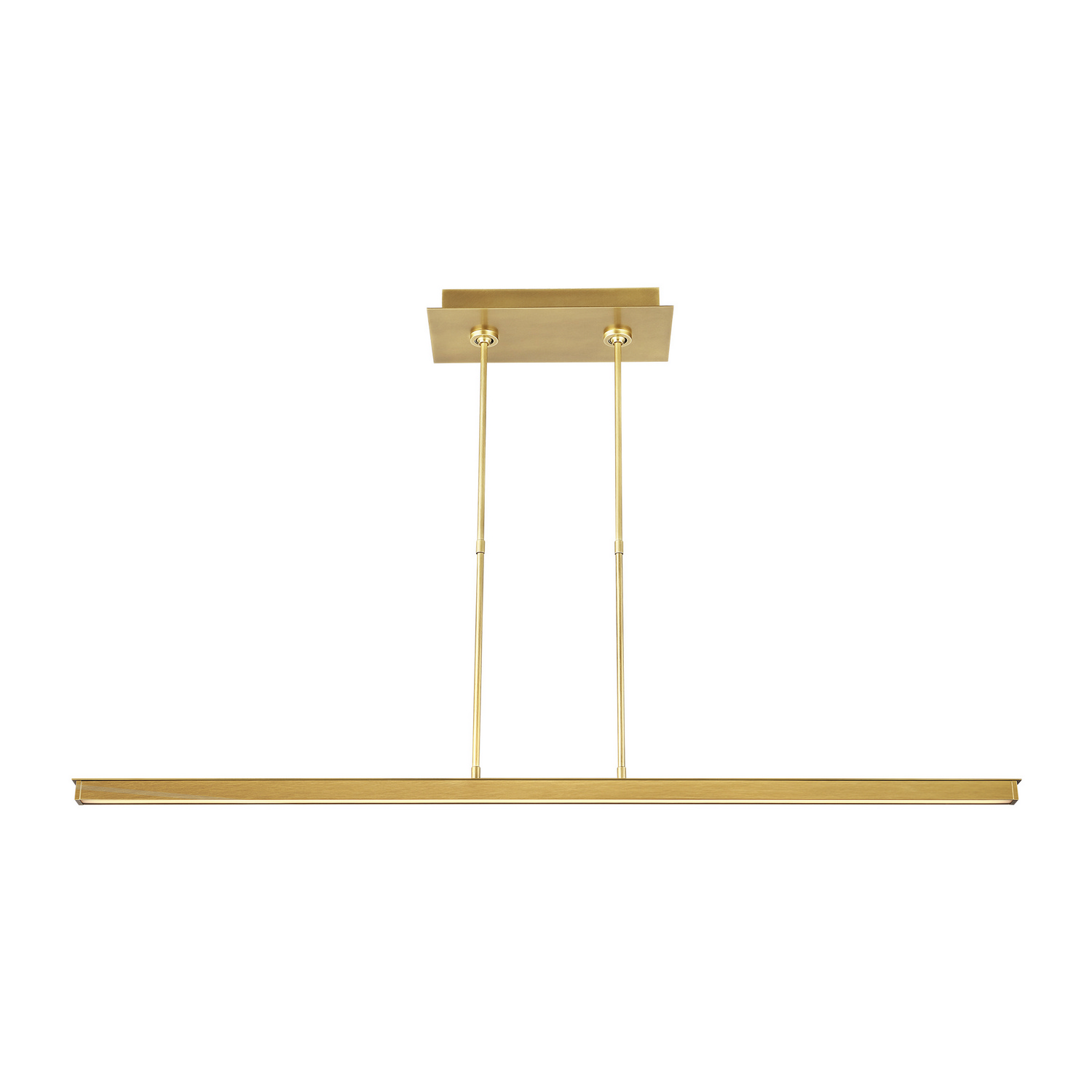Natural Brass LED Linear Suspension from the Stagger Collection