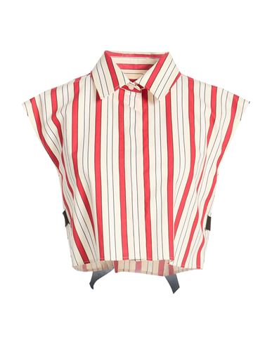 Woman Shirt Red Size 4 Cotton, Polyamide, Viscose