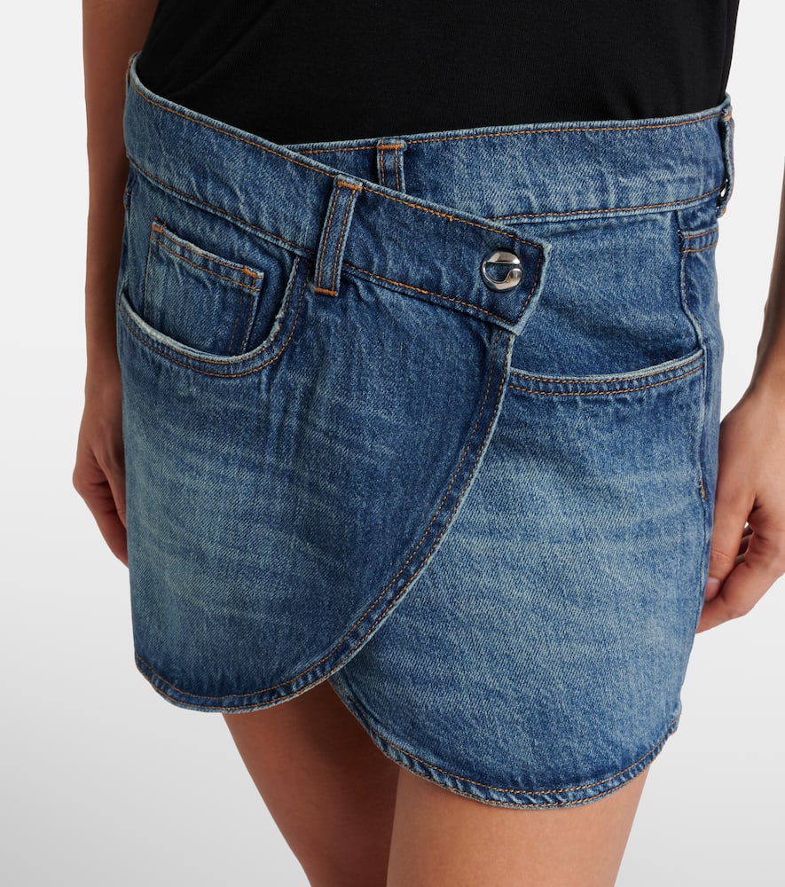 Denim wrap skirt