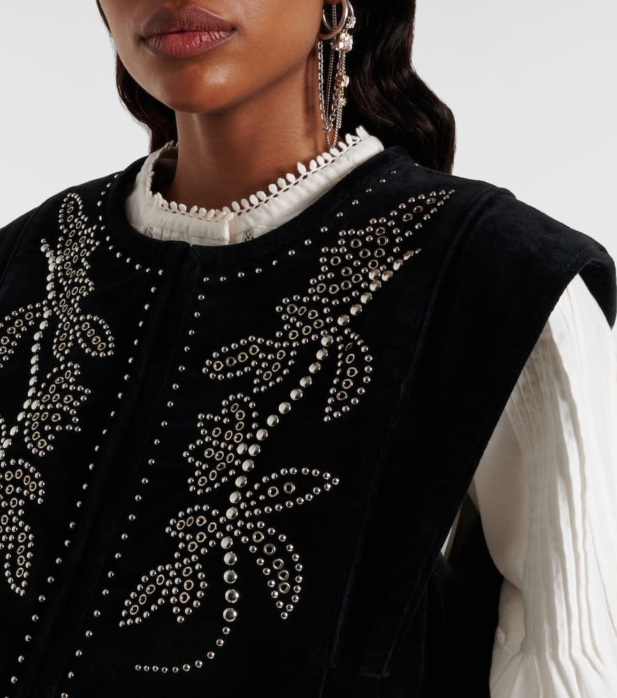 Poppy embellished vest