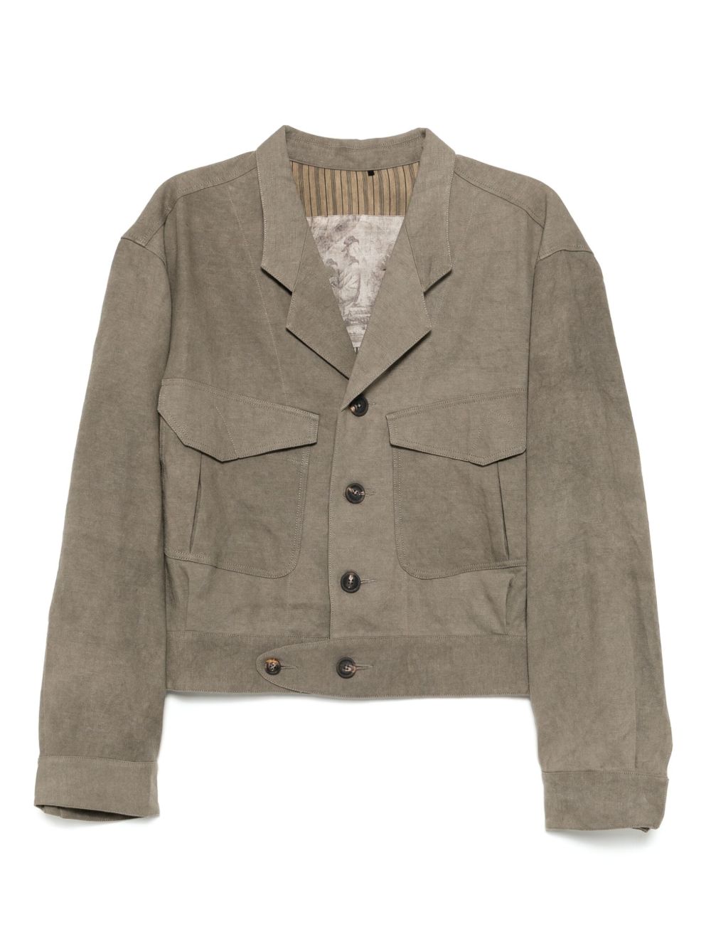 Ziggy Chen single-breasted jacket - Brown