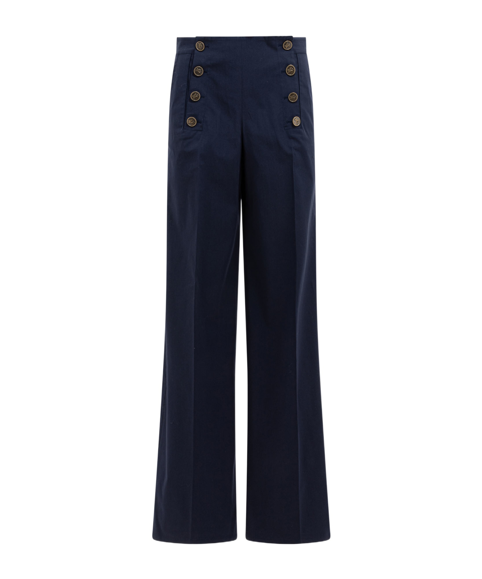 Button Detailed Plazzeo Pleated Pants