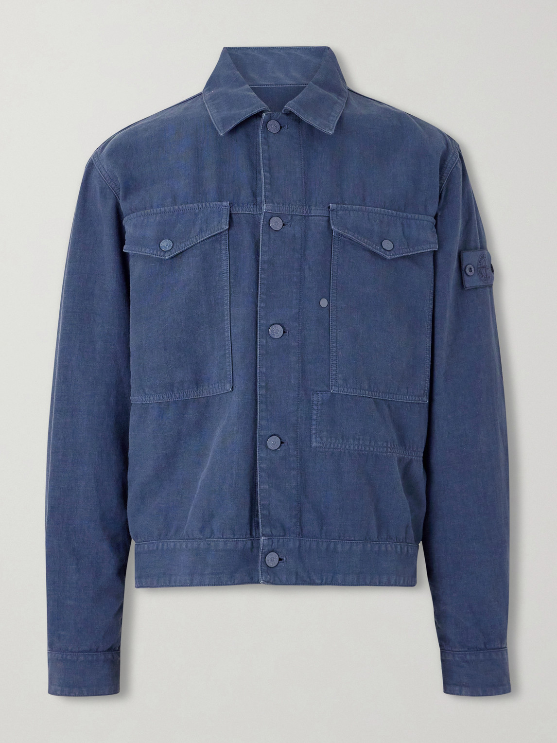 GHOST Linen-Blend Trucker Jacket