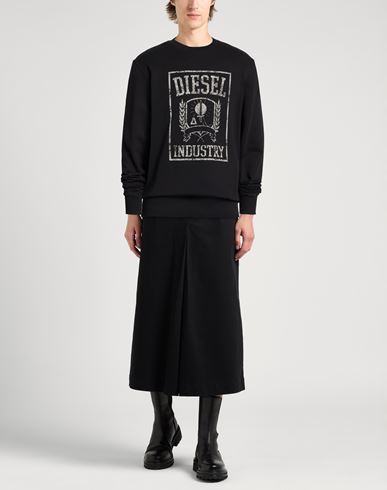 Man Sweatshirt Black Size S Cotton